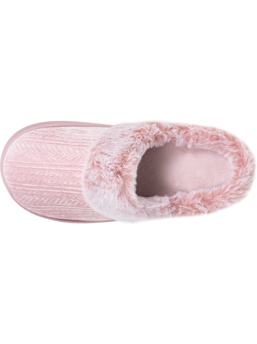 Zapatillas chinelas microvellón, suela «bloup», extra cómodo mujer isotoner - Kiabi
