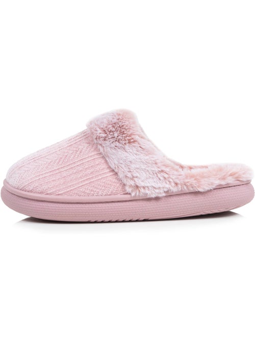 Zapatillas chinelas microvellón, suela «bloup», extra cómodo mujer isotoner - Kiabi