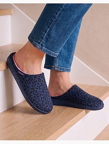 Zapatillas chinelas microvellón, suela ergonómica, espuma mujer isotoner