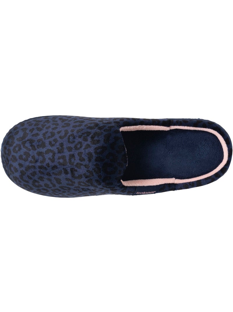 Zapatillas chinelas microvellón, suela ergonómica, espuma mujer isotoner Azul marino - Kiabi