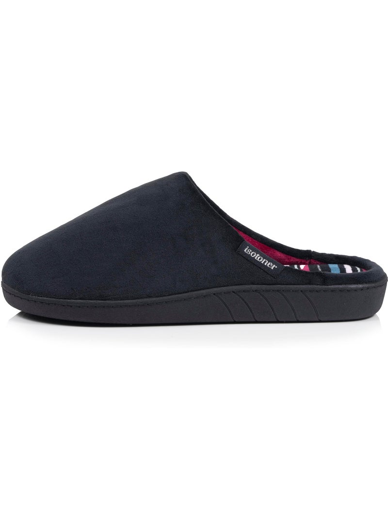 Zapatillas chinelas microvellón, suela ergonómica, espuma mujer Isotoner Negro - Kiabi