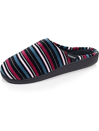 Zapatillas chinelas microvellón, suela ergonómica, espuma mujer Isotoner