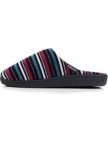 Zapatillas chinelas microvellón, suela ergonómica, espuma mujer Isotoner