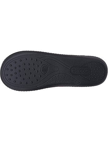 Zapatillas chinelas microvellón ultra suave, plantilla hombre isotoner
