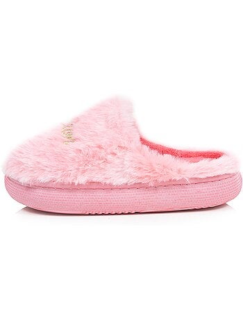 Zapatillas chinelas piel sintética, suela «bloup», extra niña Isotoner