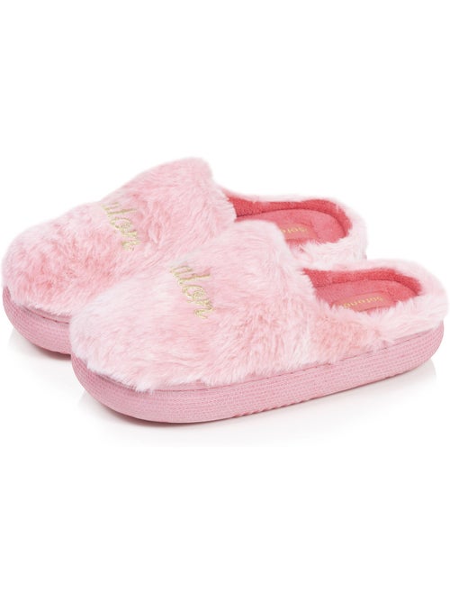 Zapatillas chinelas piel sintética, suela «bloup», extra niña Isotoner - Kiabi Zapatillas chinelas piel sintética, suela «bloup», extra niña Isotoner - Kiabi