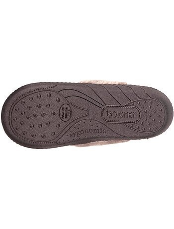 Zapatillas chinelas Pieles iridiscentes y de imitación niña Isotoner