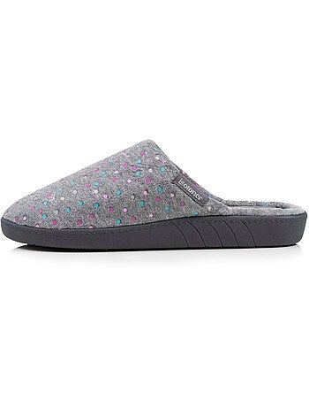 Zapatillas chinelas plantilla ergonómica de terciopelo, mujer Isotoner