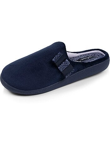 Zapatillas chinelas plantilla ergonómica microvelour con mujer Isotoner