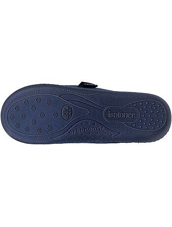Zapatillas chinelas plantilla ergonómica microvelour con mujer Isotoner