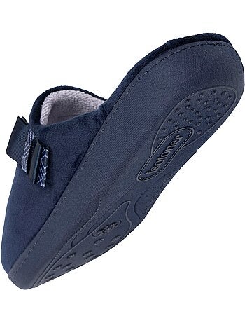 Zapatillas chinelas plantilla ergonómica microvelour con mujer Isotoner