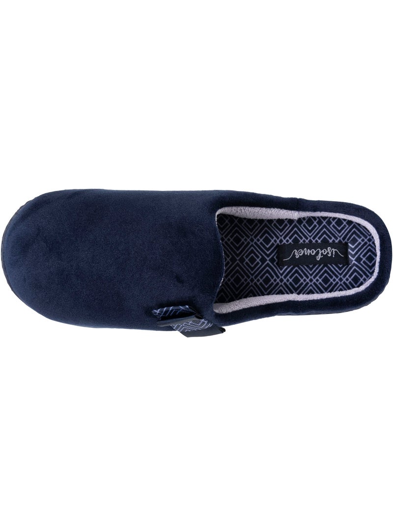 Zapatillas chinelas plantilla ergonómica microvelour con mujer Isotoner Azul marino - Kiabi