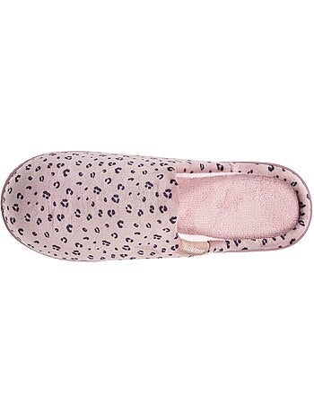 Zapatillas chinelas plantilla ergonómica microvelour con mujer Isotoner