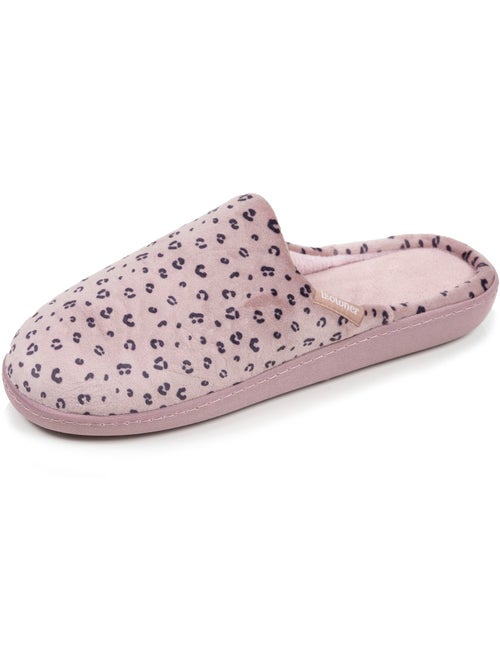 Zapatillas chinelas plantilla ergonómica microvelour con mujer Isotoner - Kiabi