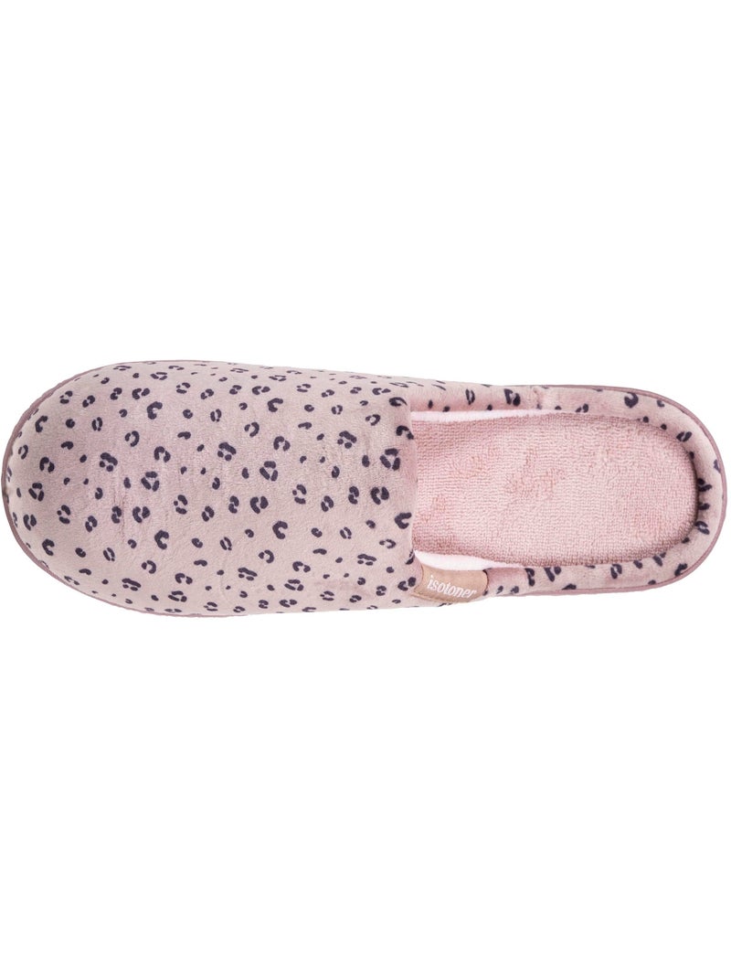 Zapatillas chinelas plantilla ergonómica microvelour con mujer Isotoner Rubor - Kiabi