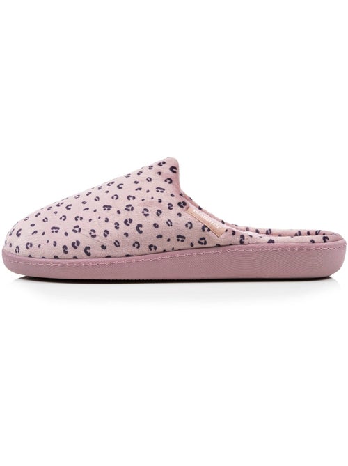 Zapatillas chinelas plantilla ergonómica microvelour con mujer Isotoner - Kiabi