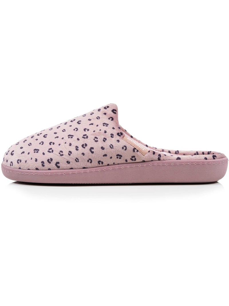 Zapatillas chinelas plantilla ergonómica microvelour con mujer Isotoner Rubor - Kiabi