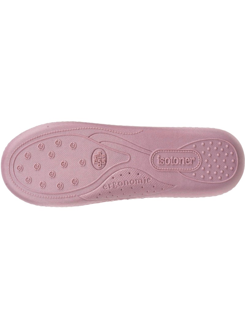 Zapatillas chinelas plantilla ergonómica microvelour con mujer Isotoner Rubor - Kiabi