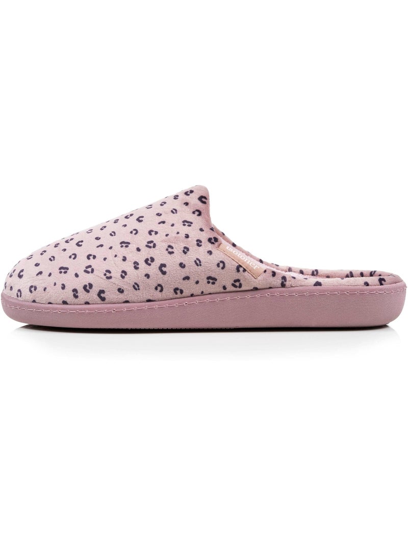 Zapatillas chinelas plantilla ergonómica microvelour con mujer Rubor - Kiabi