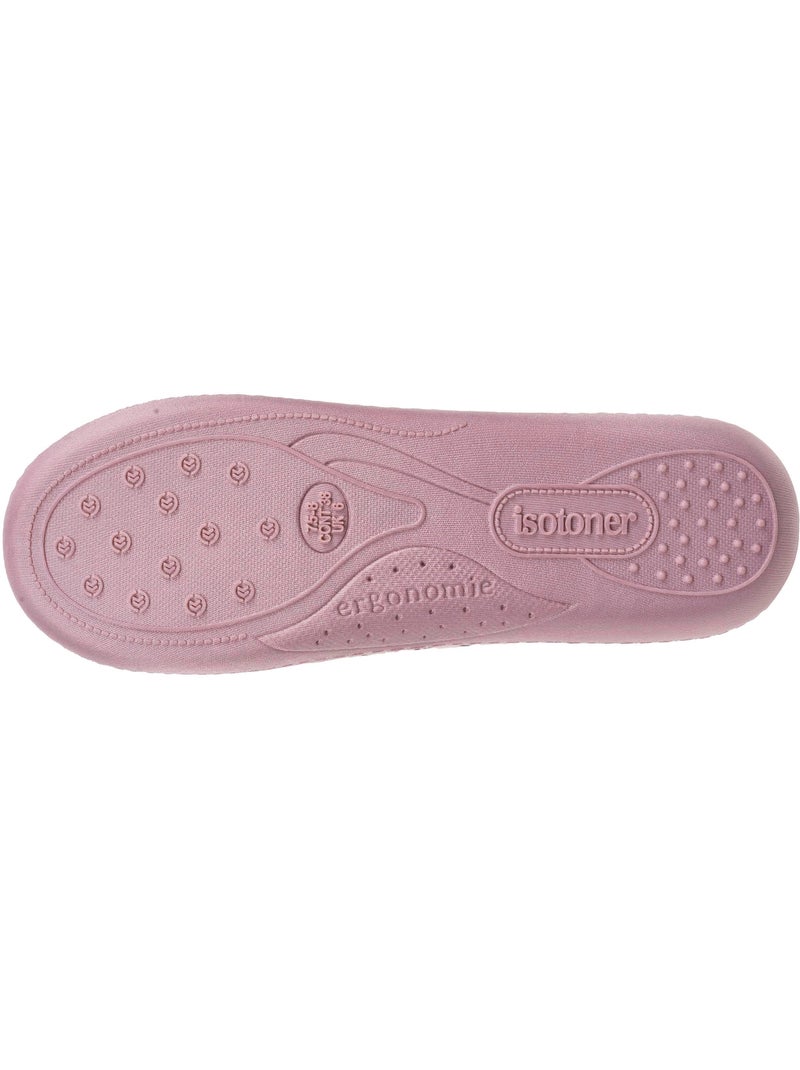 Zapatillas chinelas plantilla ergonómica microvelour con mujer Rubor - Kiabi