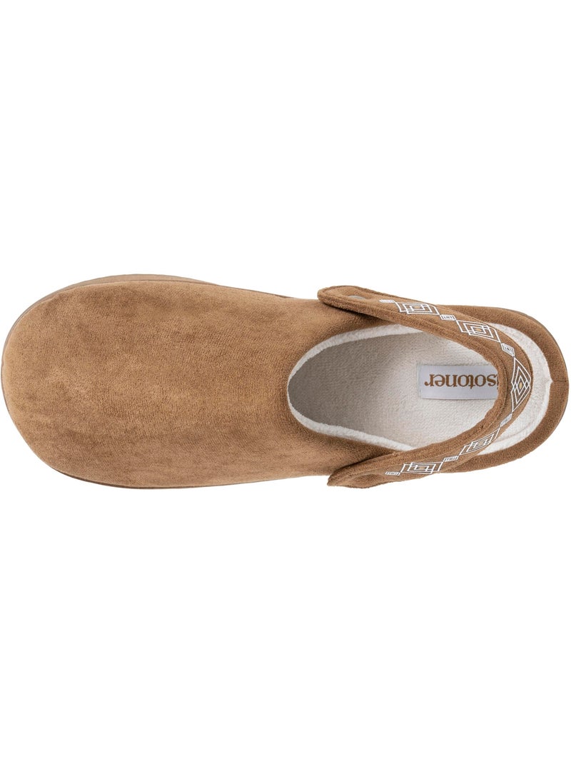 Zapatillas chinelas Plataforma de ante de 3,5 cm, confort mujer Isotoner Camel - Kiabi