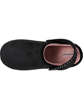 Zapatillas chinelas Plataforma de ante de 3,5 cm, confort mujer Isotoner