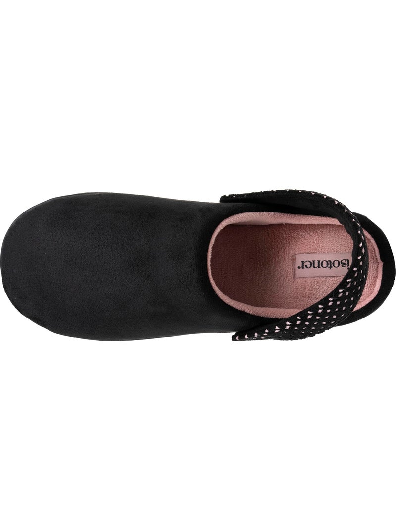 Zapatillas chinelas Plataforma de ante de 3,5 cm, confort mujer Isotoner Negro - Kiabi