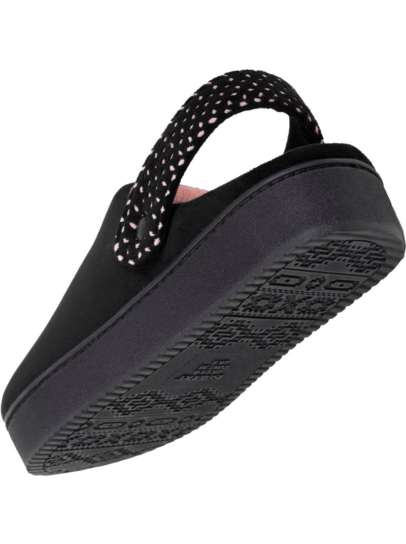 Zapatillas chinelas Plataforma de ante de 3,5 cm, confort mujer Isotoner Negro - Kiabi