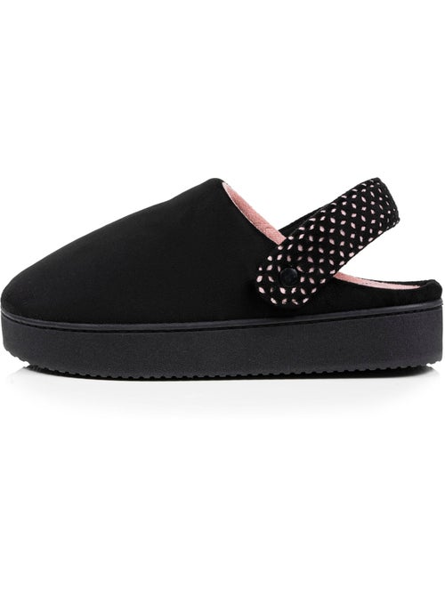 Zapatillas chinelas plataforma de ante de 3,5 cm, confort mujer - Kiabi Zapatillas chinelas plataforma de ante de 3,5 cm, confort mujer - Kiabi