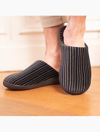 Zapatillas chinelas rayas hombre Isotoner
