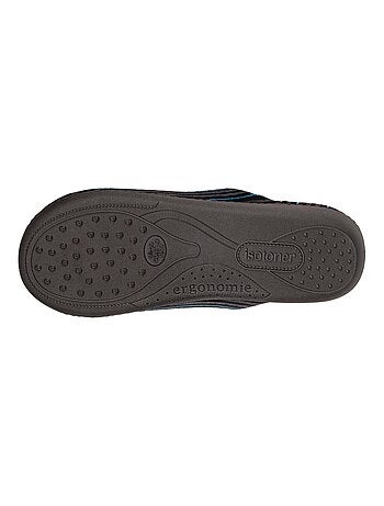 Zapatillas chinelas rayas hombre Isotoner