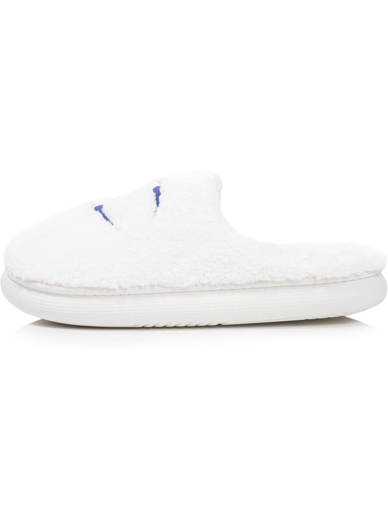 Zapatillas chinelas sherpa elegante y cálido, cómodo, mujer Champion Marfil - Kiabi