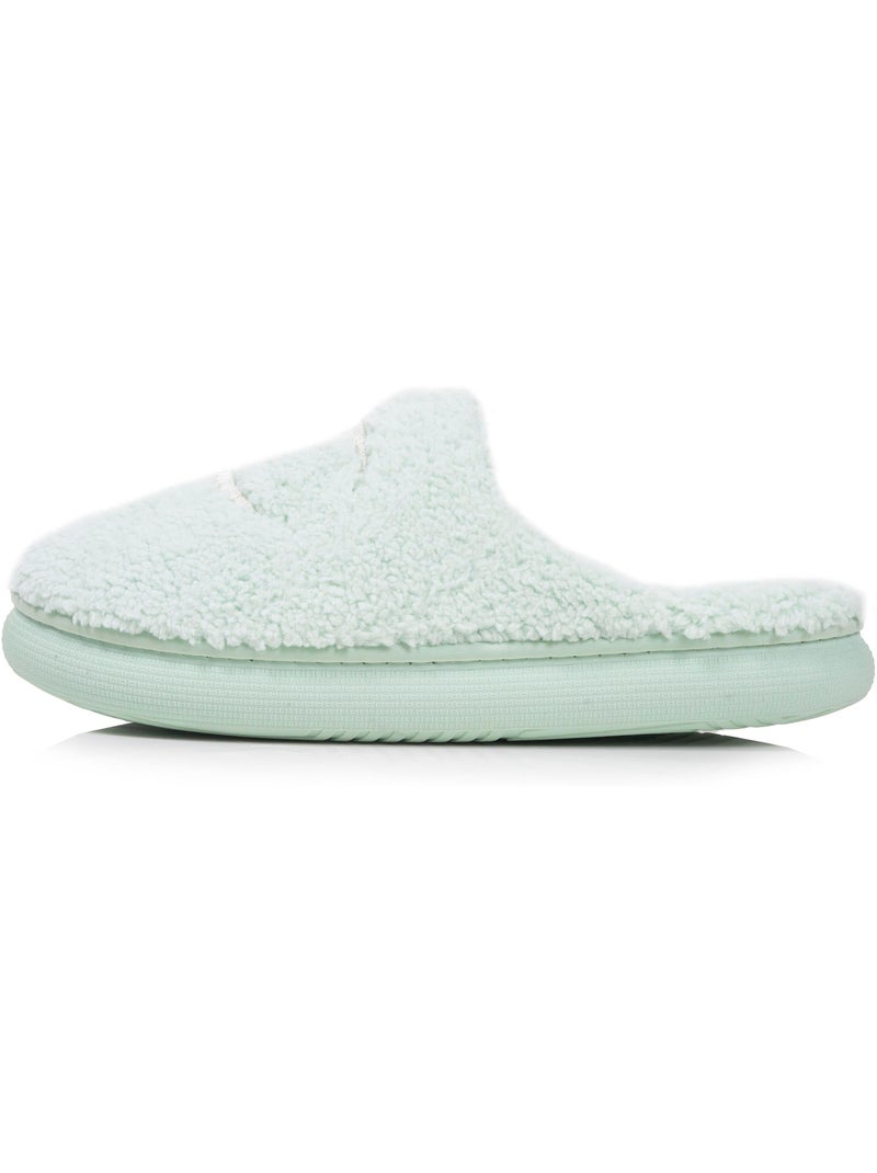 Zapatillas chinelas sherpa elegante y cálido, cómodo, mujer Champion Verde agua - Kiabi