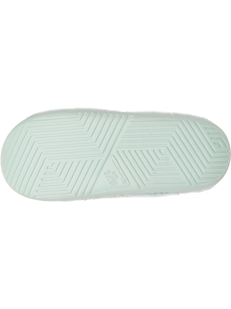 Zapatillas chinelas sherpa elegante y cálido, cómodo, mujer Champion Verde agua - Kiabi