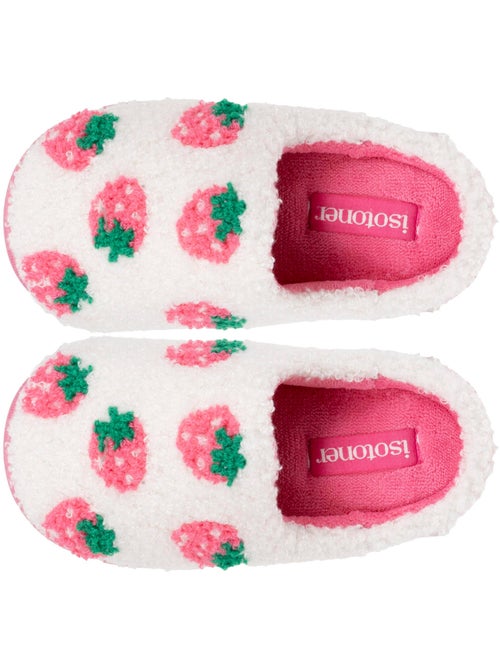 Zapatillas chinelas sherpa fresa, suela bloup xtra comfort, niña isotoner - Kiabi