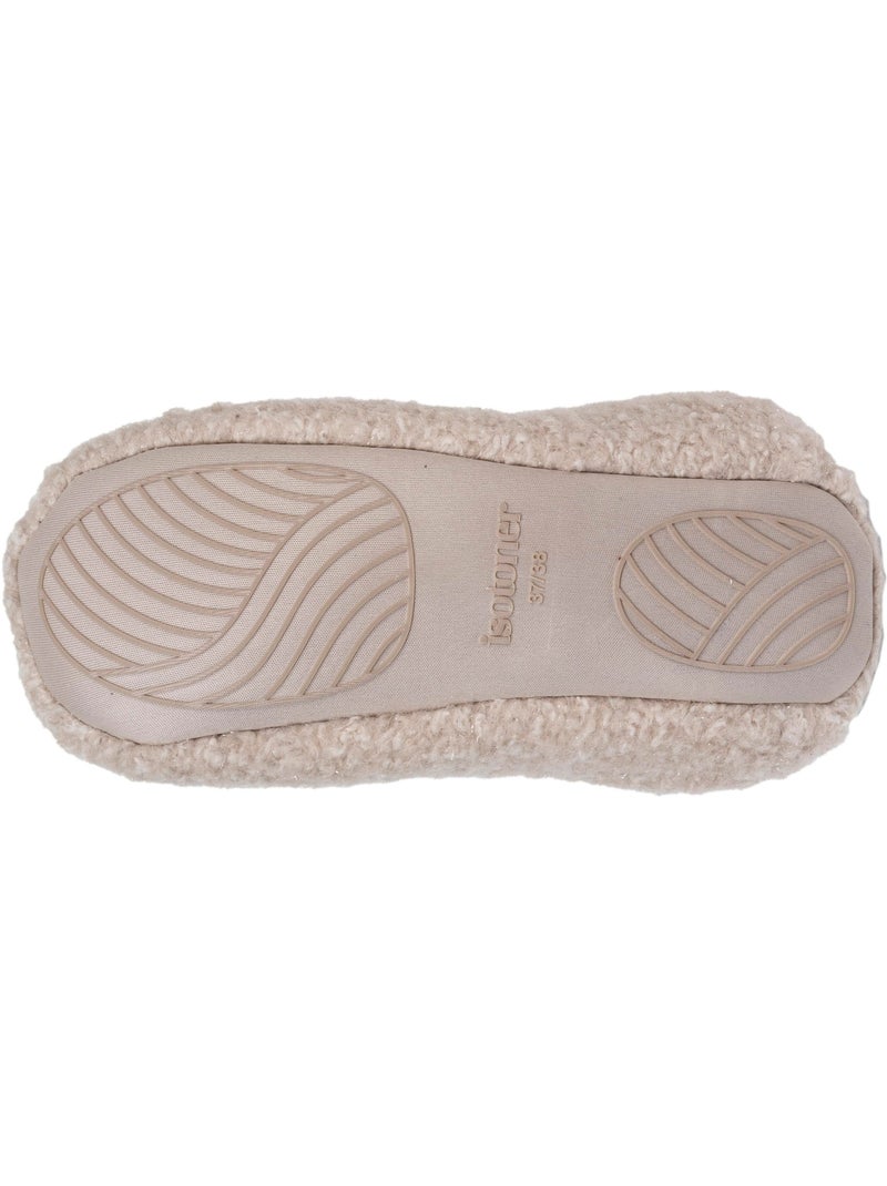 Zapatillas chinelas sherpa, suela antideslizante mujer isotoner Beige - Kiabi