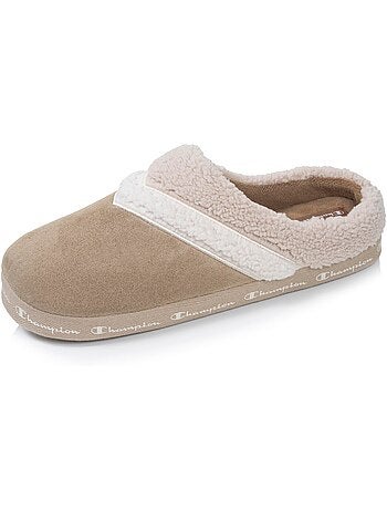 Zapatillas chinelas suédina ultracómoda, mullida, flexible y hombre Champion