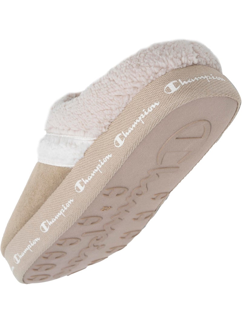 Zapatillas chinelas suédina ultracómoda, mullida, flexible y hombre Champion Beige/Blanco - Kiabi
