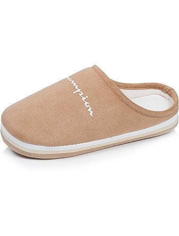Zapatillas chinelas jersey acanalado ultracómodo, suave, mujer champion