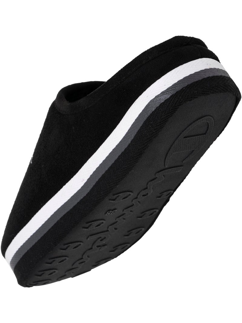 Zapatillas chinelas suédina ultracómoda, mullida, flexible y mujer champion Negro - Kiabi