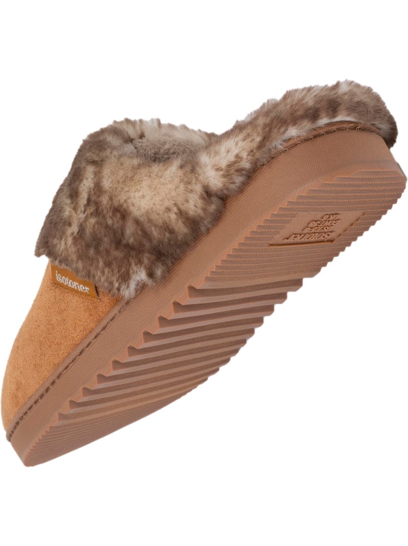 Zapatillas chinelas suéfine, caliente mujer isotoner Camel - Kiabi
