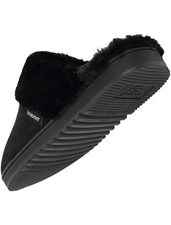 Zapatillas chinelas suéfine, caliente mujer Isotoner