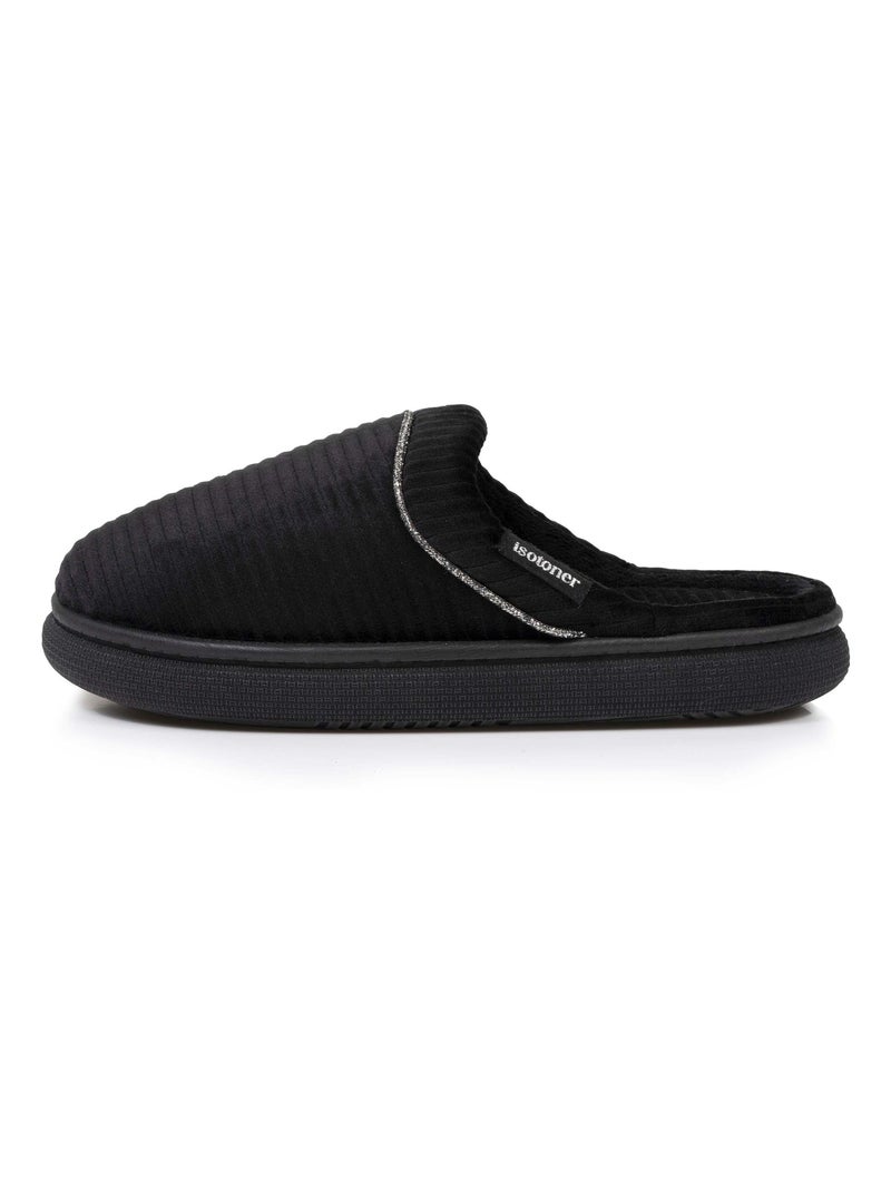 Zapatillas chinelas suela bloup comfort mujer Isotoner Negro - Kiabi