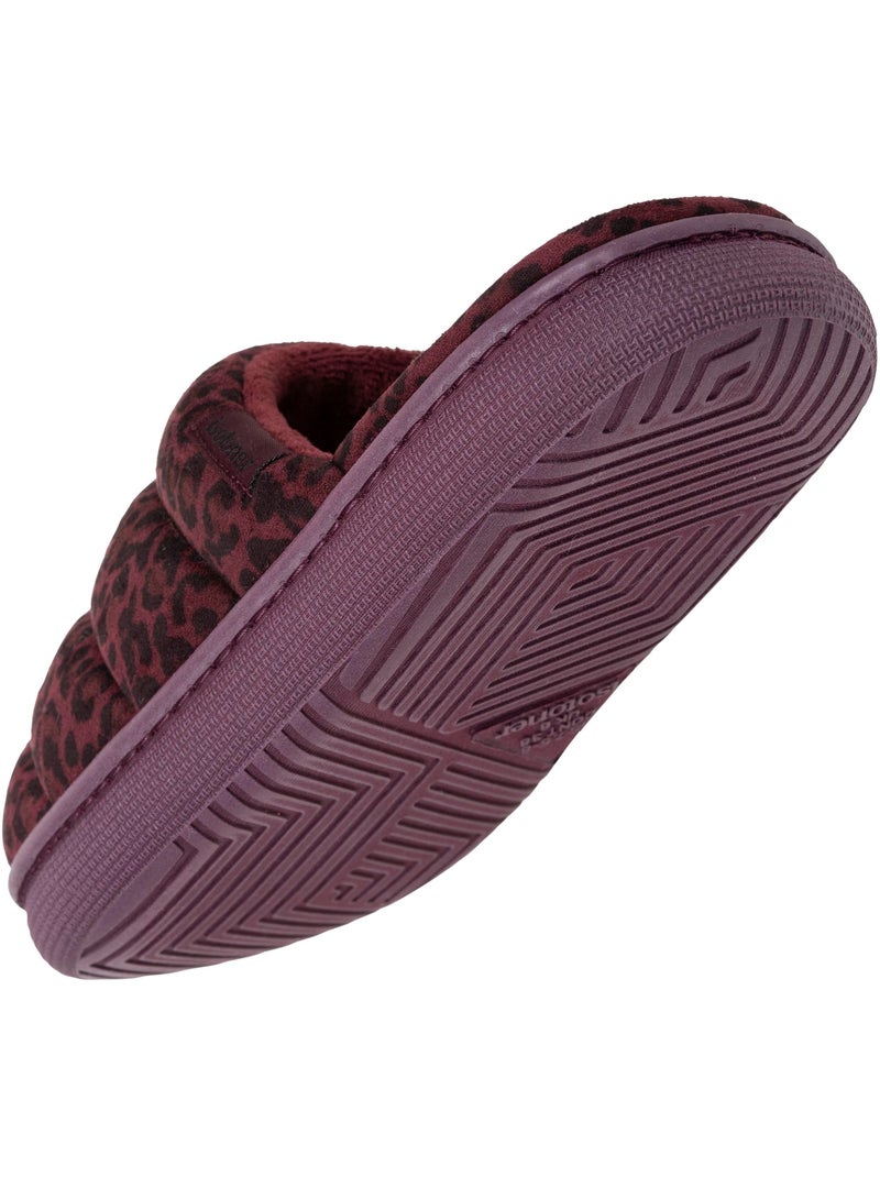 Zapatillas chinelas suela de ante bloup XTRA Comfort mujer Isotoner Burdeos - Kiabi
