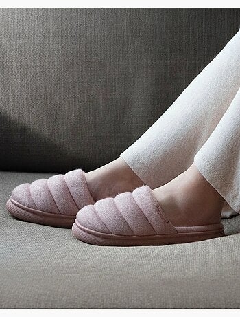 Zapatillas chinelas suela de ante bloup XTRA Comfort mujer Isotoner
