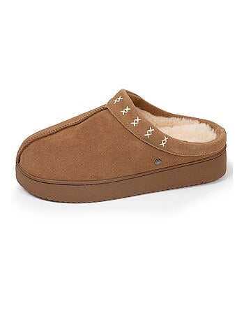 Zapatillas chinelas Suela de plataforma de 3,5 cm mujer Isotoner