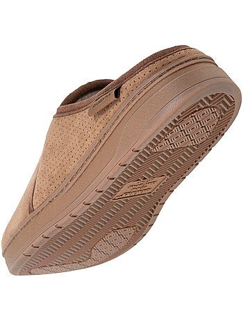 Zapatillas chinelas suela deportiva de ante, ligera y hombre Isotoner