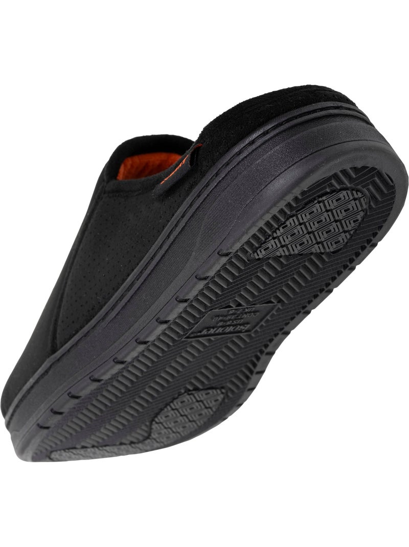 Zapatillas chinelas suela deportiva de ante, ligera y hombre Isotoner Negro - Kiabi