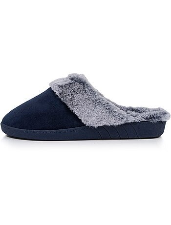 Zapatillas chinelas suela ergonómica confort, terciopelo mujer