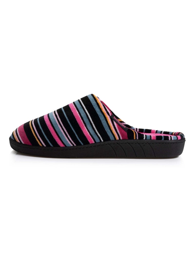 Zapatillas chinelas suela ergonómica confort, terciopelo mujer Isotoner Multicolor - Kiabi